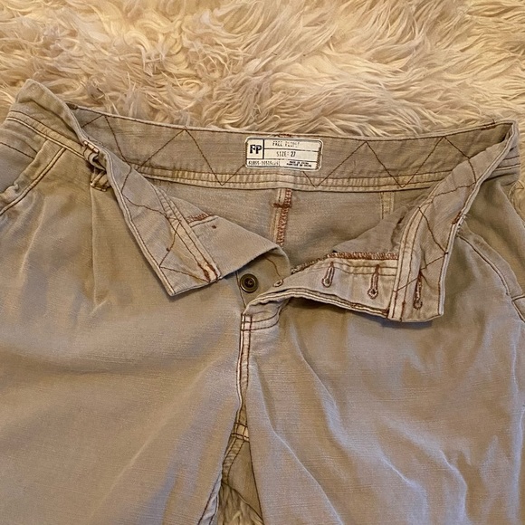 Free People Boyfriend Utility Crop Pants, Sz 27 - Picture 3 of 7